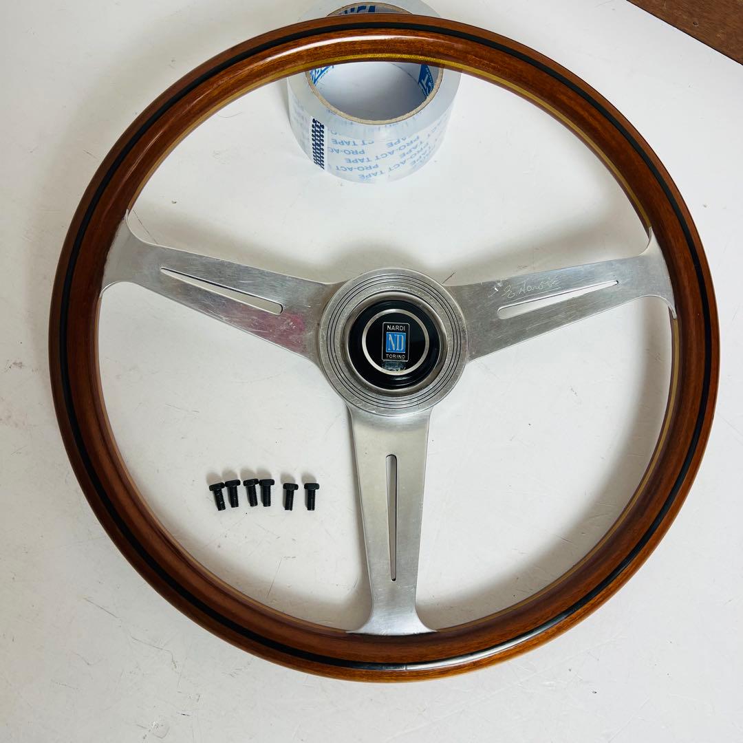 当時物 ナルディ ウッド　36.5 ホーンボタン　ホーンリング　ボルトセット