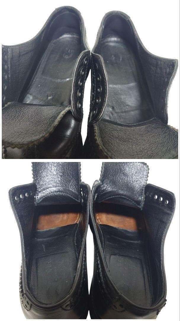 PADRONE パドローネ ウイングチップ メダリオン 内羽根 ブラック