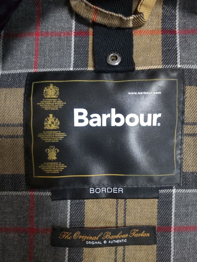 ジャケット・アウター Barbour BORDER WAX JACKET NAVY 34
