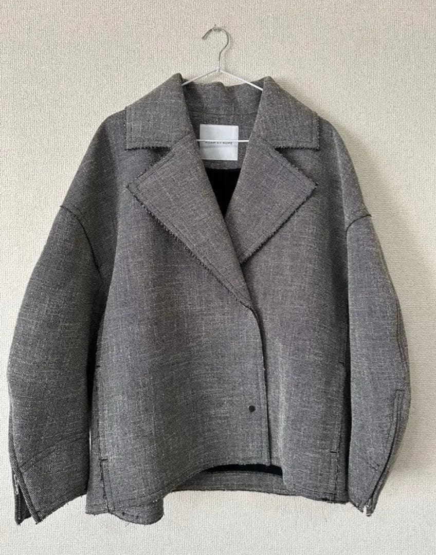 【美品】ADAM ET ROPE' ボンディングオーバージャケット グレー