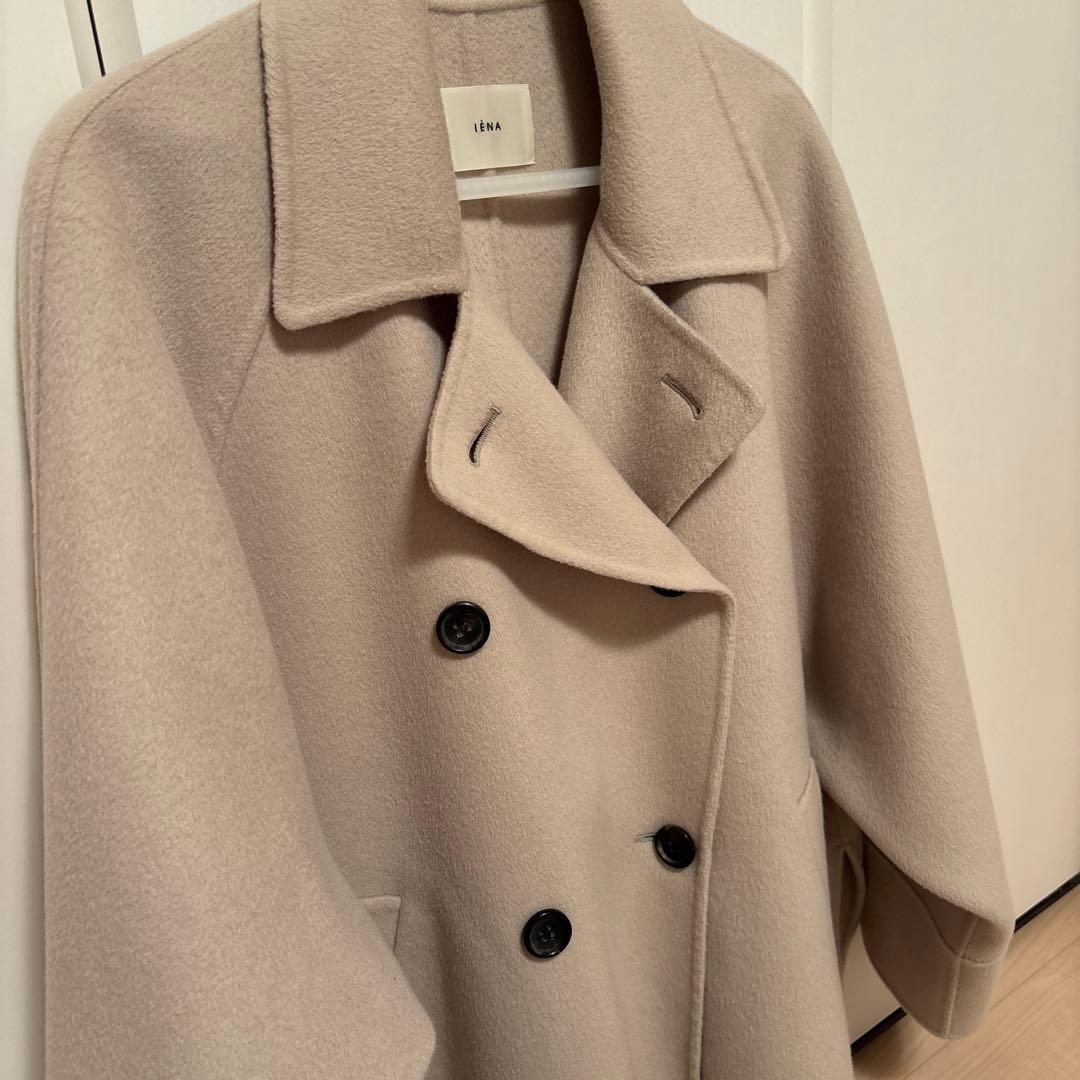 美品　IENA スーパー160ダブルフェイスショートコート　ベージュ　38