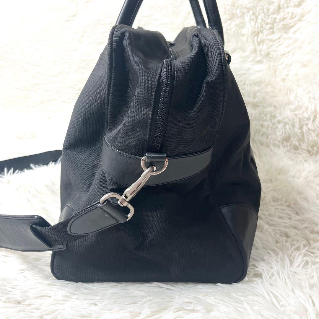 【美品】希少 ポロ ラルフローレン ボストンバッグ レザー×キャンバス ブラック