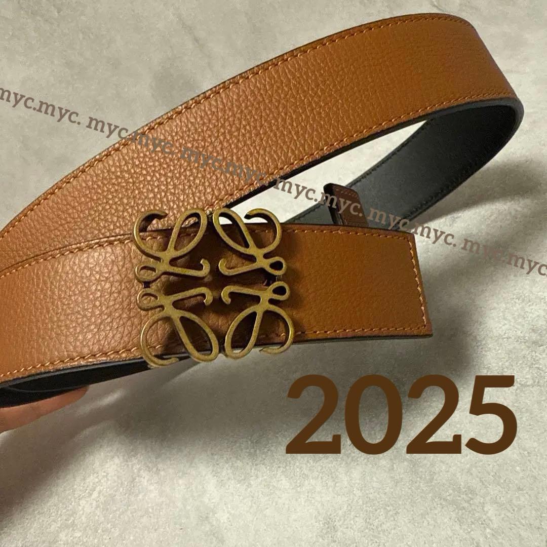 【ほぼ未使用】ロエベ　リバーシブル　レザーベルト 2025年新作