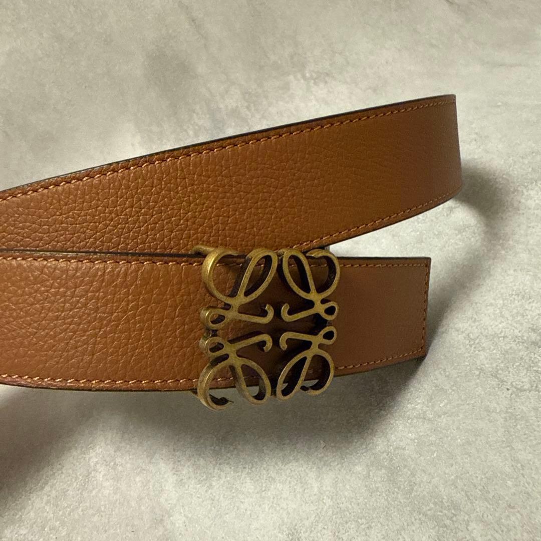 【ほぼ未使用】ロエベ　リバーシブル　レザーベルト 2025年新作