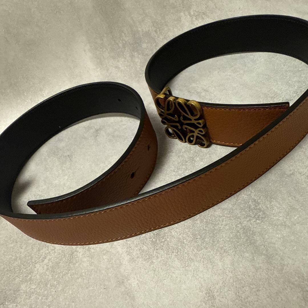 【ほぼ未使用】ロエベ　リバーシブル　レザーベルト 2025年新作