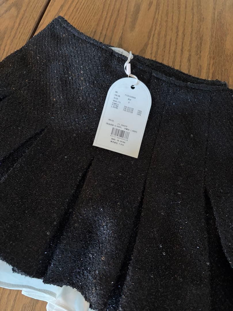 スパンコールツイードミニスカート　Darich ダーリッチ　スカート