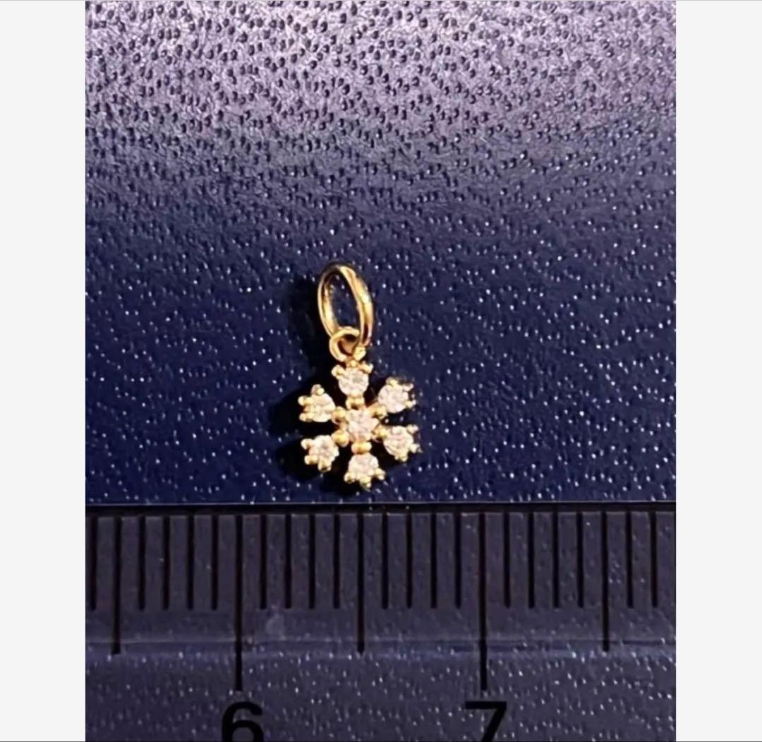 ✨agete 雪の結晶　フラワーモチーフ　ダイア✨アガット　ネックレス　k18