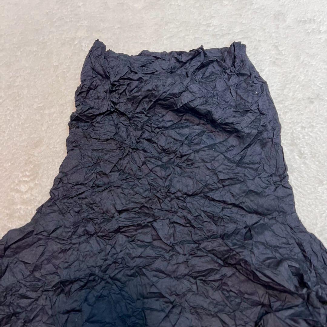 ま*こ様 ISSEY MIYAKE シワ加工 カットソー 黒 シャツ タートルネ