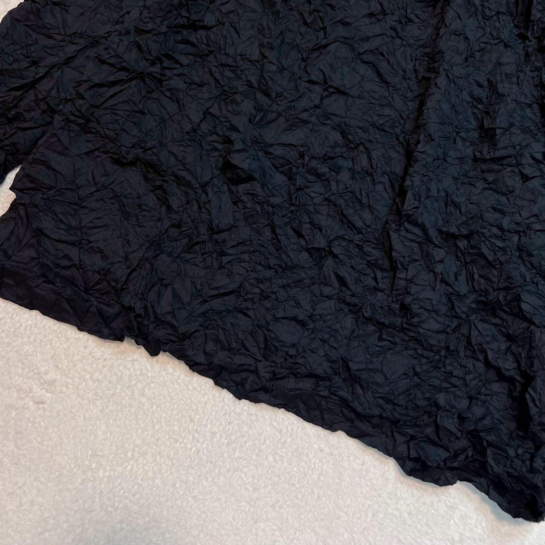 ま*こ様 ISSEY MIYAKE シワ加工 カットソー 黒 シャツ タートルネ