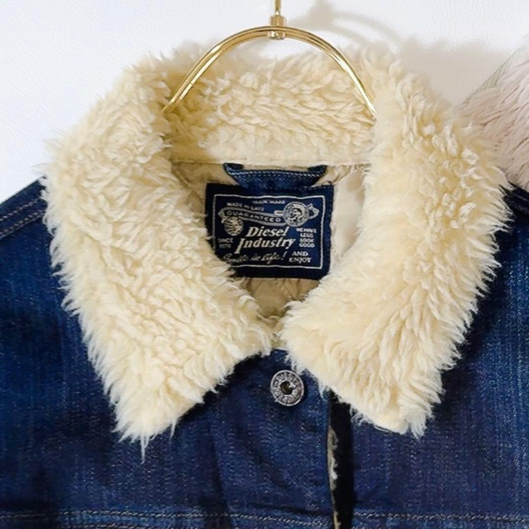 美品ꕥDIESEL INDUSTRY ディーゼル デニム ボアジャケット M