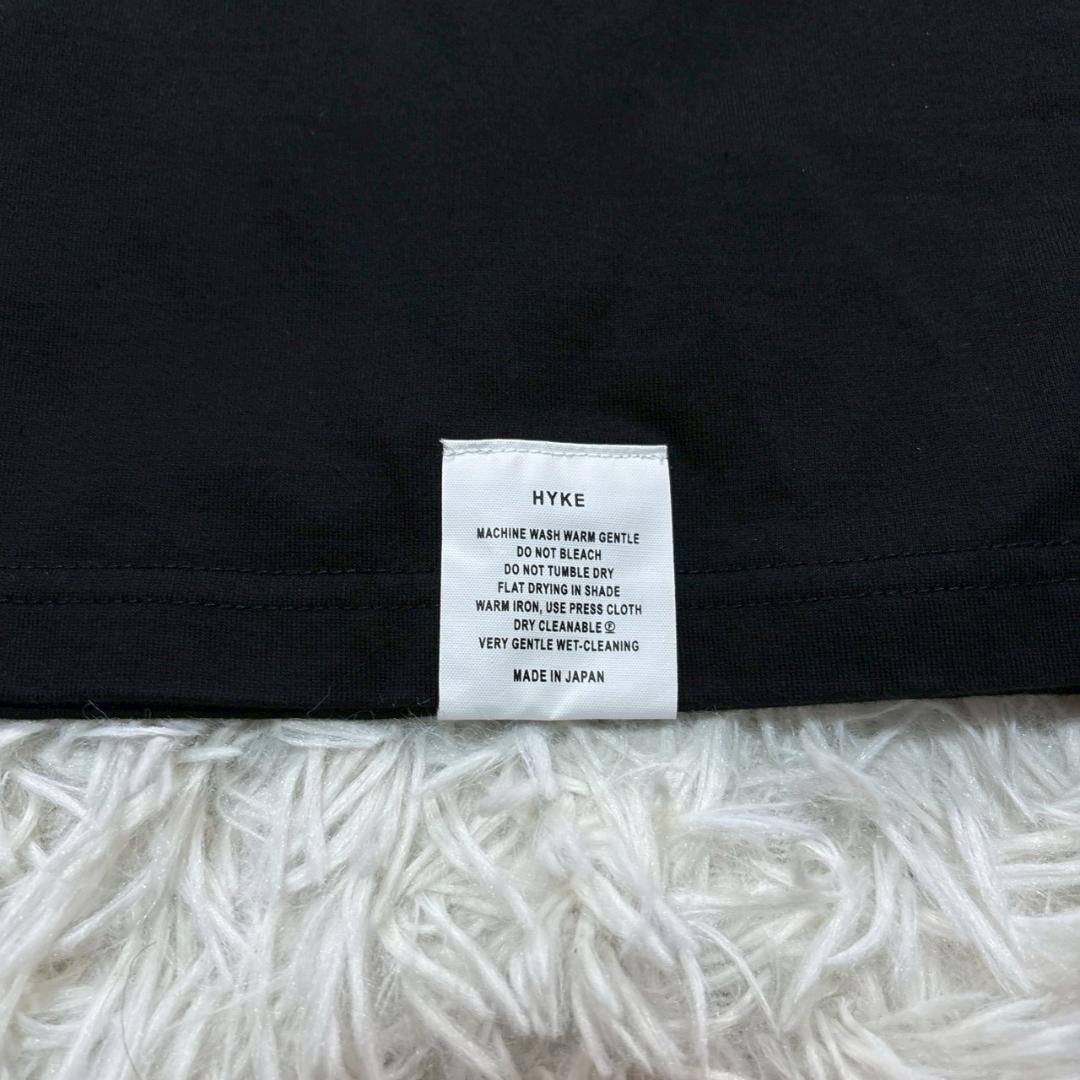 HYKE ブラック クロップド 半袖 Tシャツ　y2k S 短丈