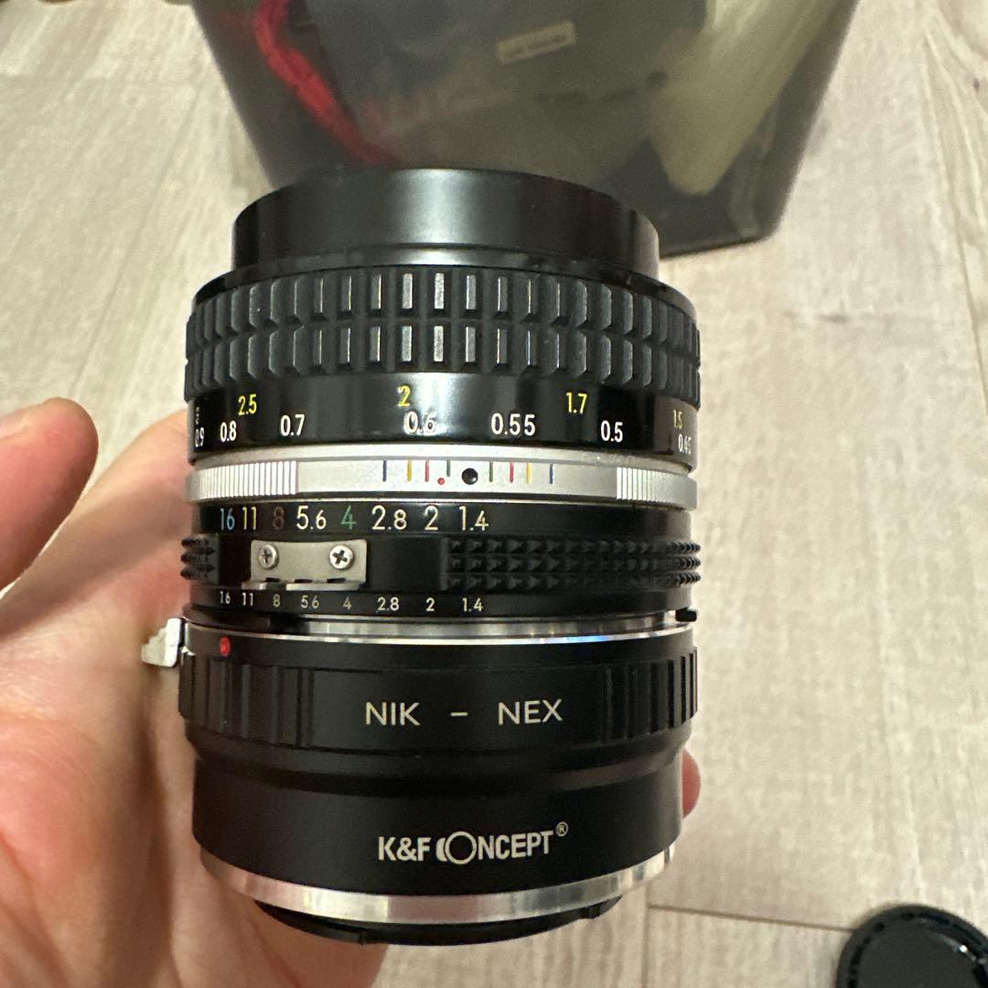 Nikon NIKKOR 50mm f/1.4 + NIK-NEXアダプター