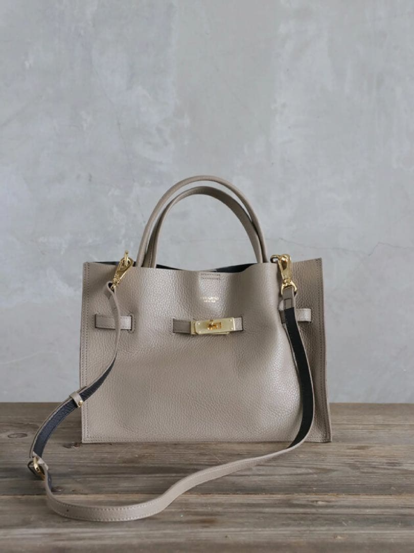 VIOLAd'ORO イタリアンWフェイスレザートートバック　ライトト-プ