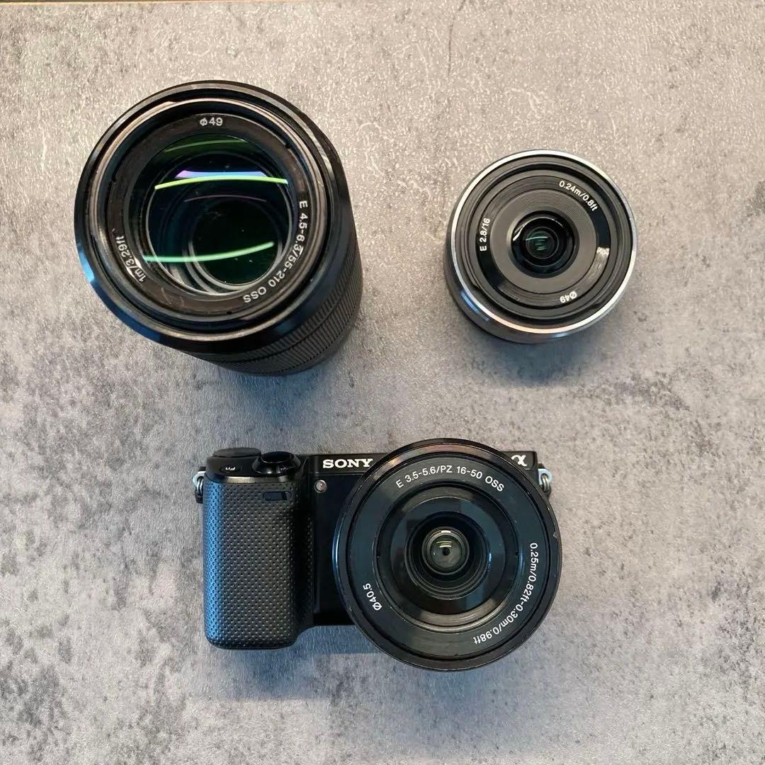 【スマホ転送・本体給電可能モデル】SONY NEX-5T レンズ3本セット