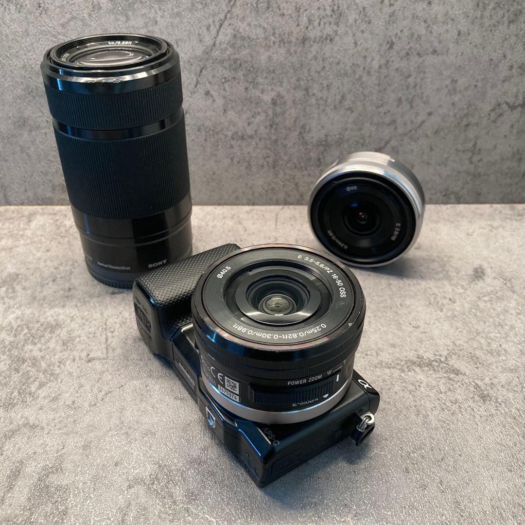 【スマホ転送・本体給電可能モデル】SONY NEX-5T レンズ3本セット