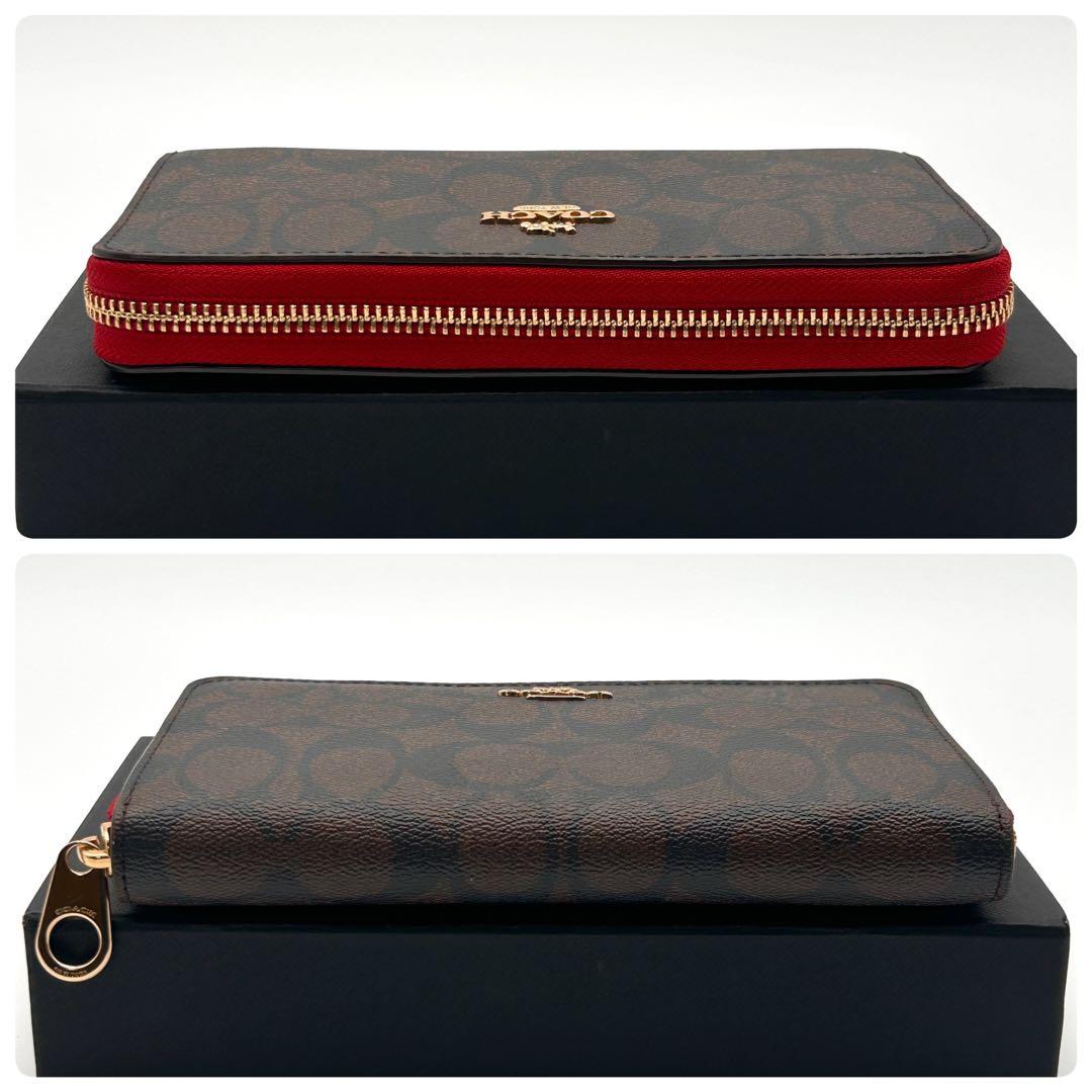 ✨美品✨ COACH コーチ 長財布 PVCレザー ラウンドファスナー
