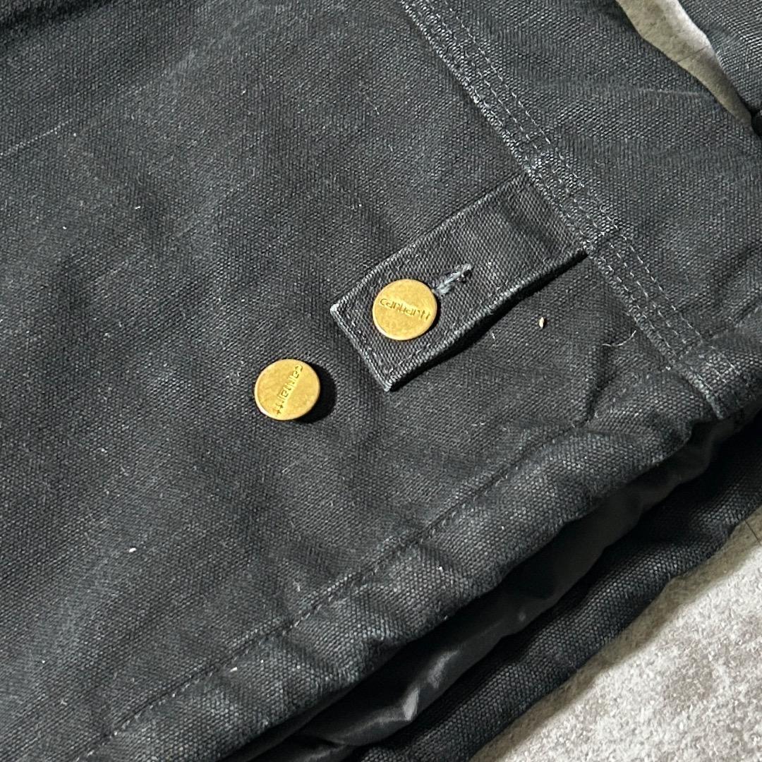 00s USA製 ブラック カーハート 短丈トラディショナル ダック