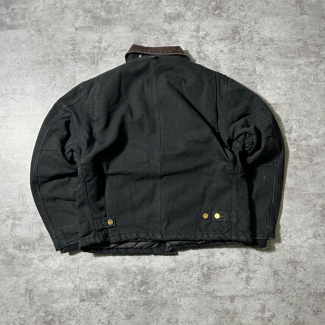 00s USA製 ブラック カーハート 短丈トラディショナル ダック