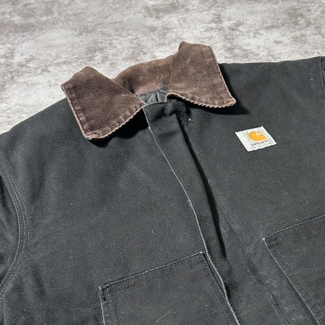00s USA製 ブラック カーハート 短丈トラディショナル ダック