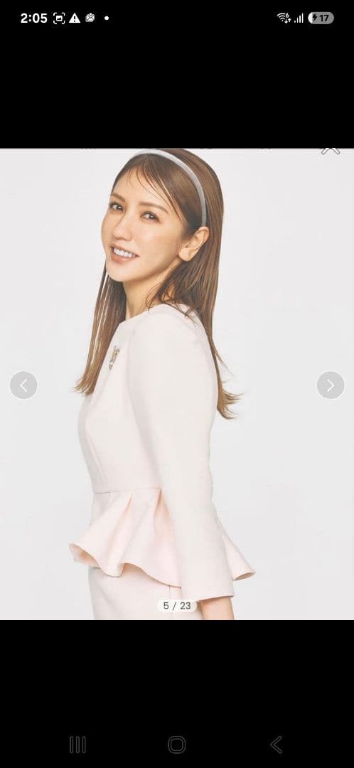 CELFORD セルフォード ロングスリーブペプラムタイトワンピース34