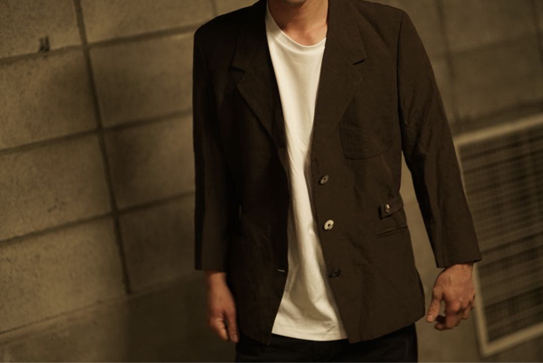 92ss イッセイミヤケ シルク トライアングル リング ジャケット 90s