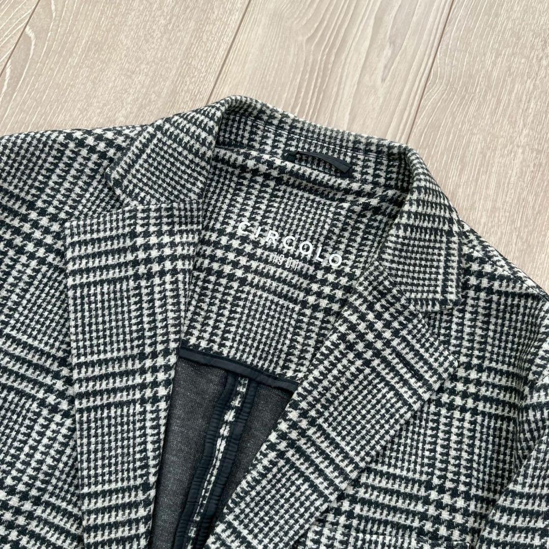 【未使用】CIRCOLO 1901 ジャージー グレンチェック テーラード 52