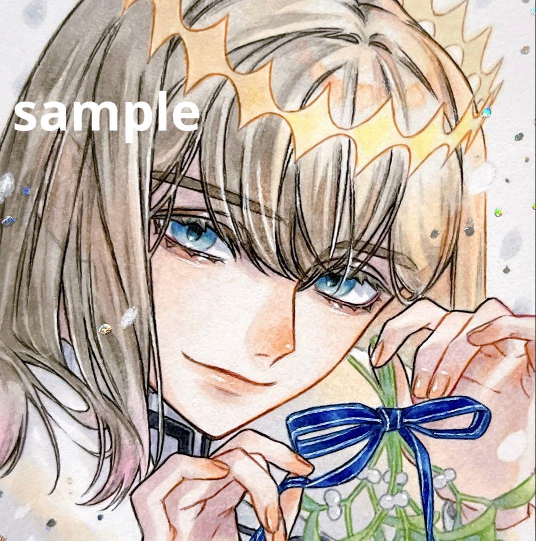 m*可様 ✴︎オベロン✴︎ 手描き　イラスト　色紙　アナログ