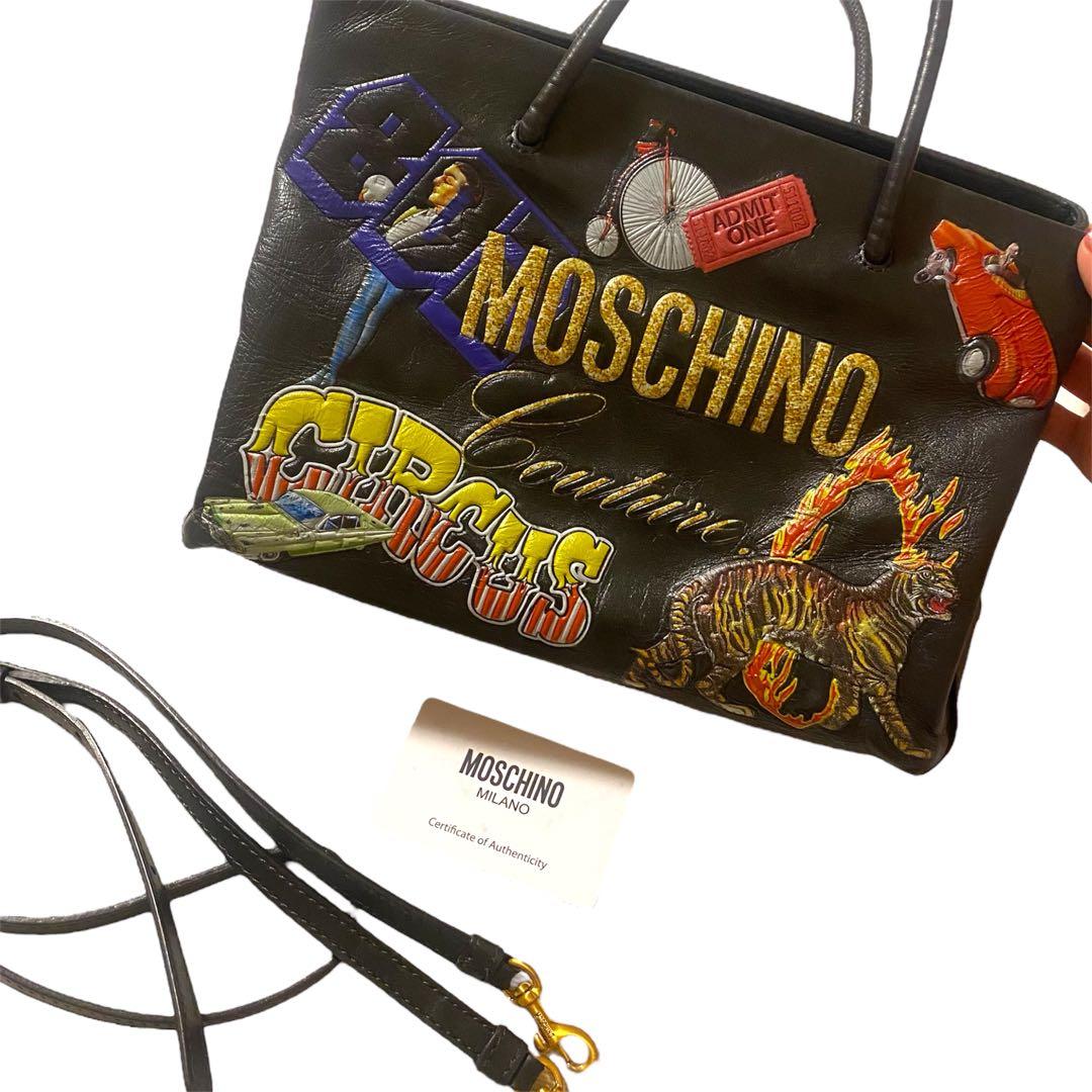 期間限定値下げ！【レア柄】MOSCHINO サーカスデザイン トートバッグ