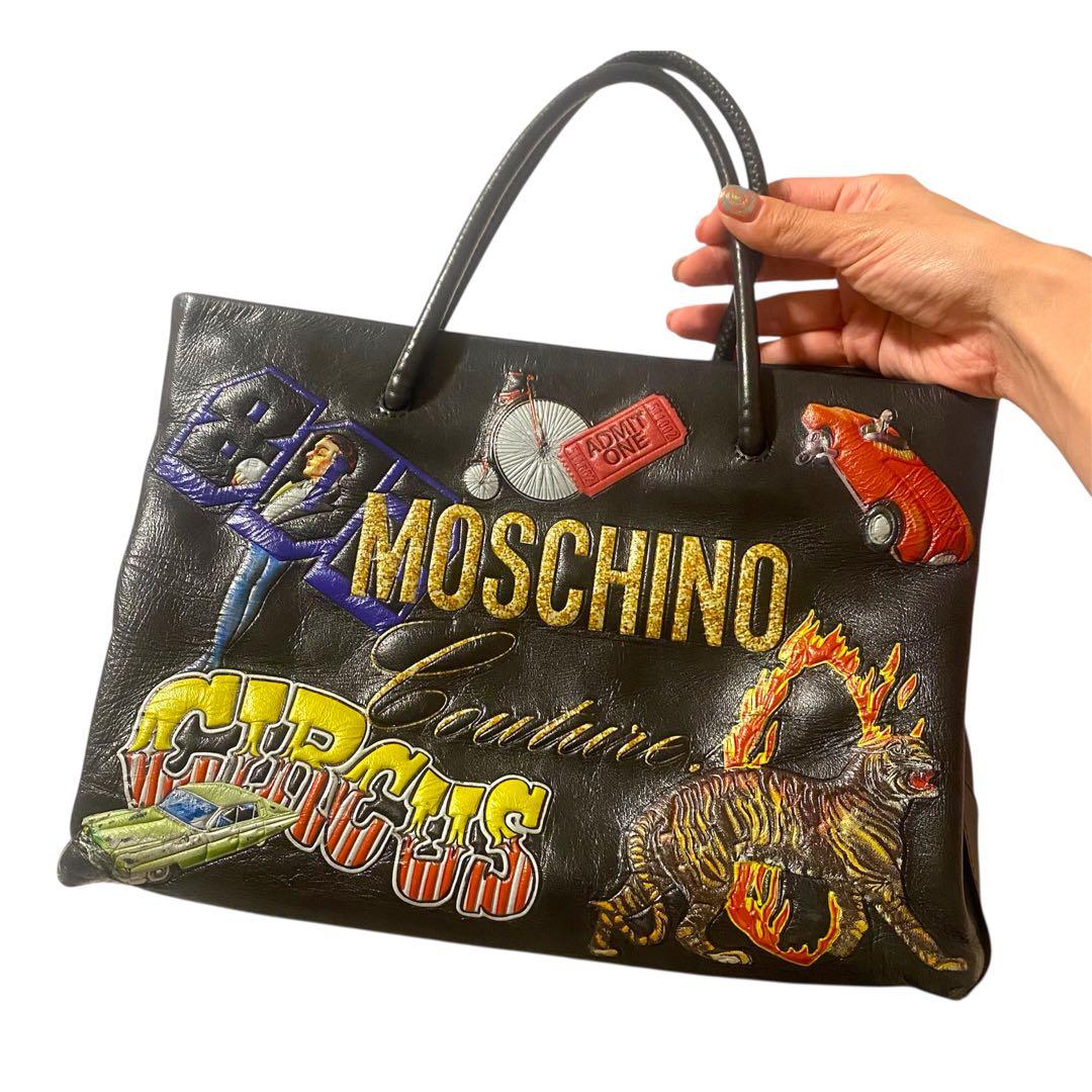 期間限定値下げ！【レア柄】MOSCHINO サーカスデザイン トートバッグ