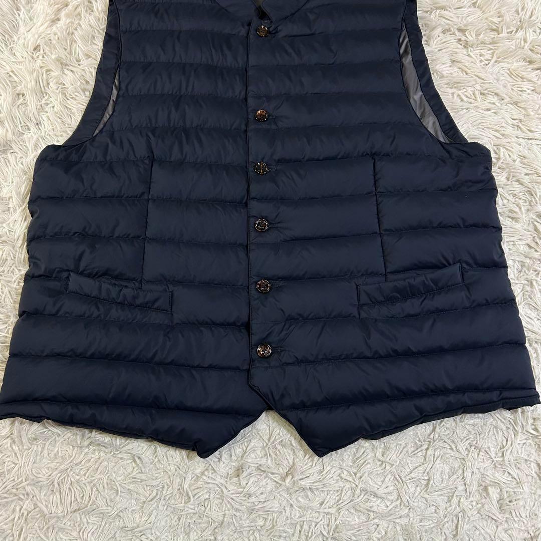 【極美品】MOORER ムーレー ダウンベスト ジレ 秋冬 58サイズ　ネイビー