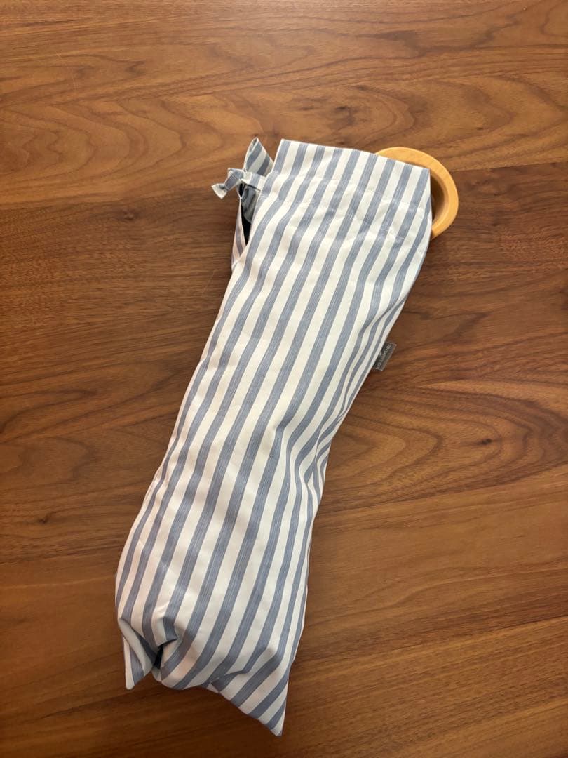 サンバリア100 SUNBARRIER100 2段折フリル ストライプ ブルー