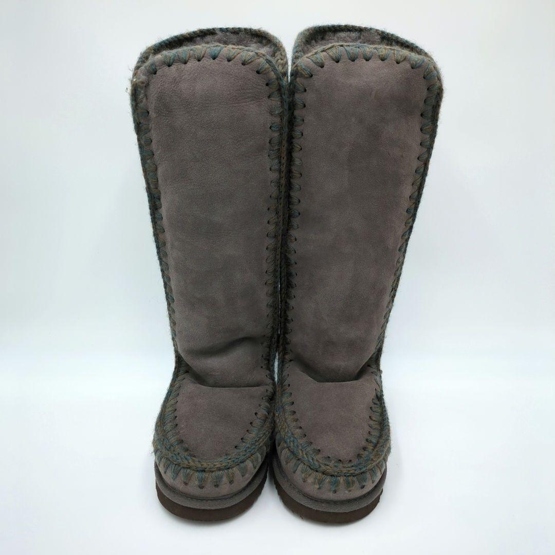 美品　MOU ムー　エスキモーブーツ　ムートンブーツ　ロングブーツ　37