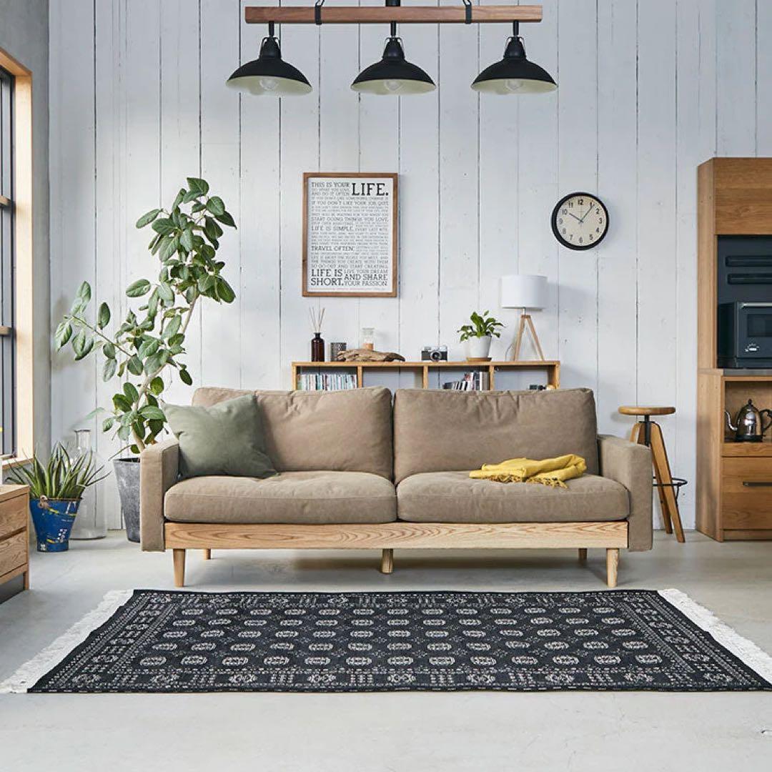 クラッシュゲート フリーダソファ 2.5人掛け キャンバスブラウン