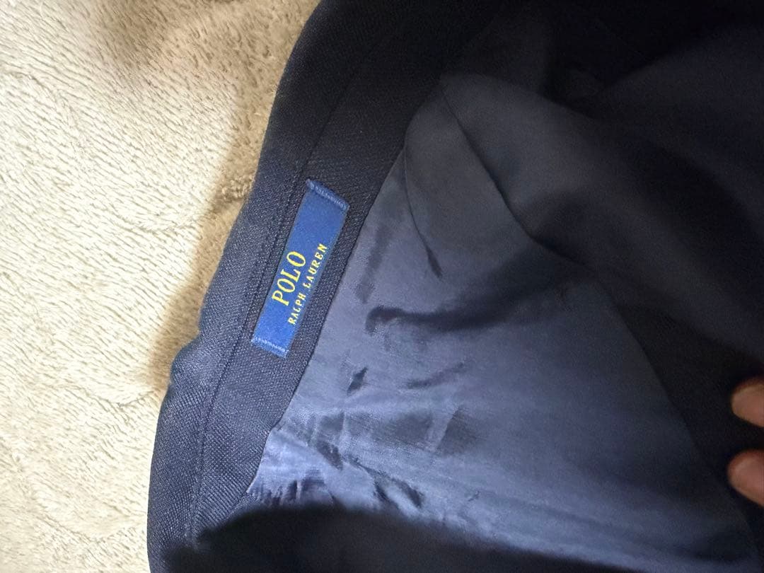 POLORALPH LAUREN ダブルブレスト ブレザー 紺 襟裏クレスト刺繍