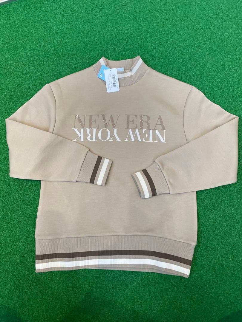 NEW ERA ゴルフ　ベージュ クルーネック スウェット