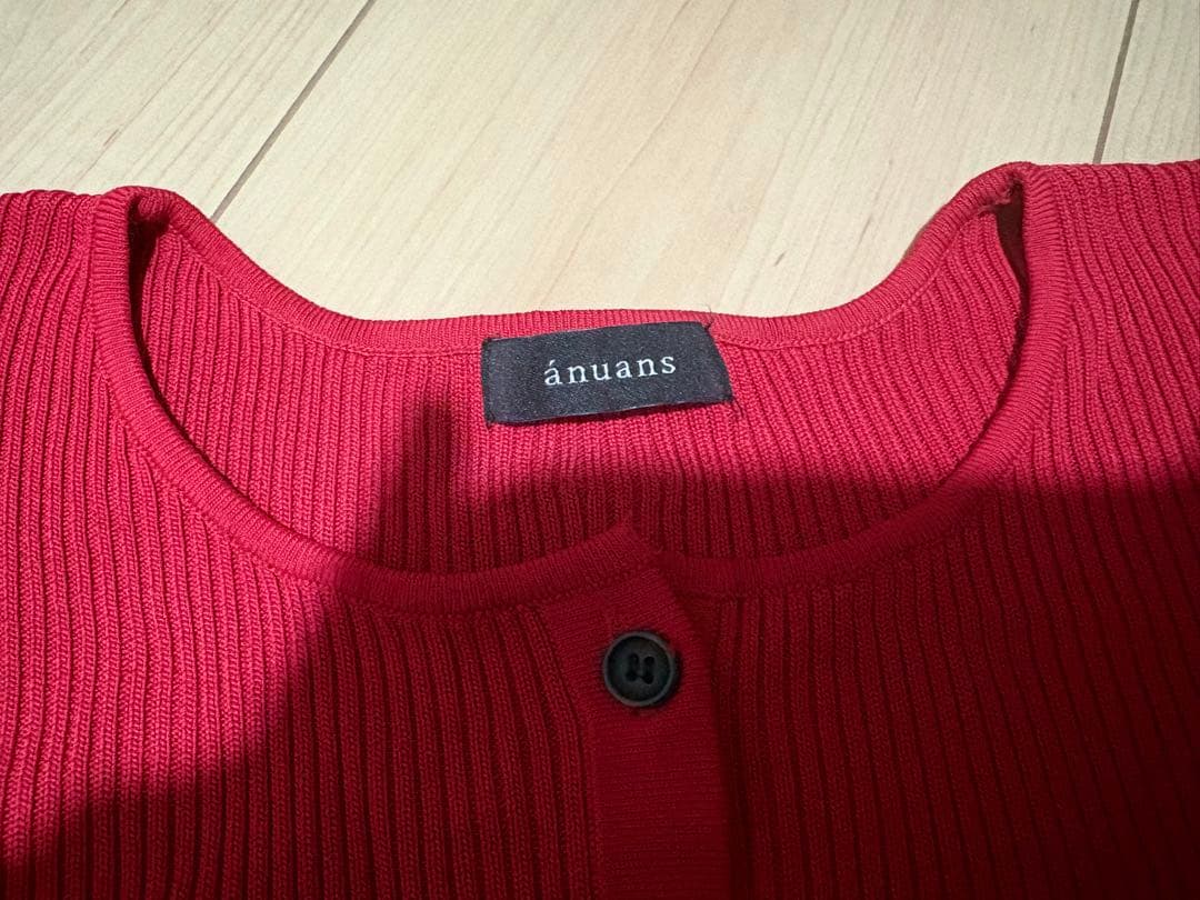 【1度着用のみ】anuansリュクスビスコースニットカーディガン