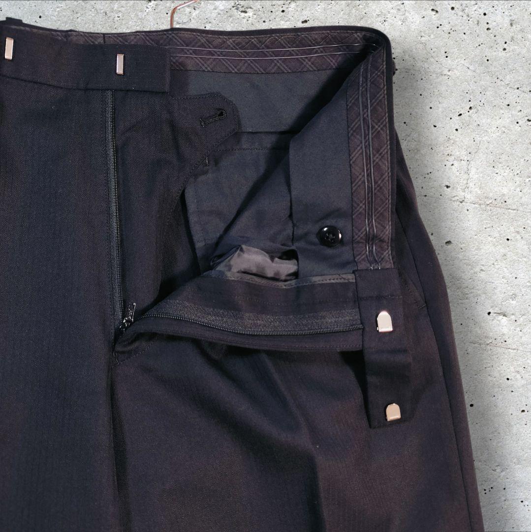 バーバリーブラックレーベル 3Pスーツ 黒 AB6 シャドーストライプ