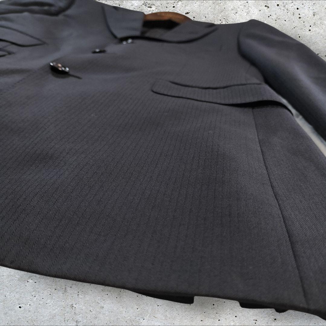 バーバリーブラックレーベル 3Pスーツ 黒 AB6 シャドーストライプ