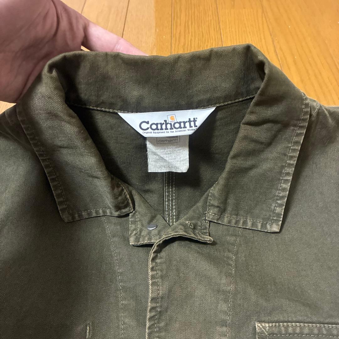 ★極美品★Carhartt カバーオール オリーブグリーン　希少サイズXL