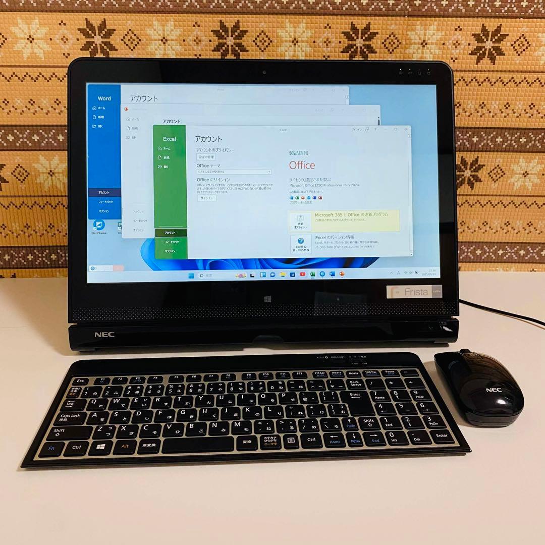 Y814 NECデスクトップSSD高速タッチパネルWindows11オフィス付き