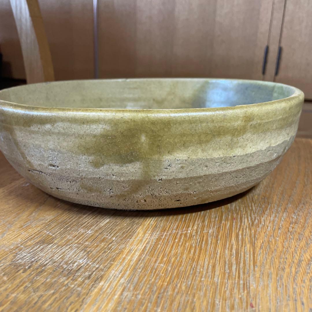 魯山人　黄瀬戸鉢　坂田甚内　ガラス皿５枚　箱なし