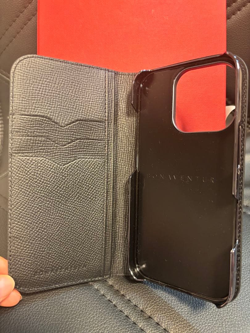 【iPhone16 Pro】 BONAVENTURA 手帳型ケース ブラック