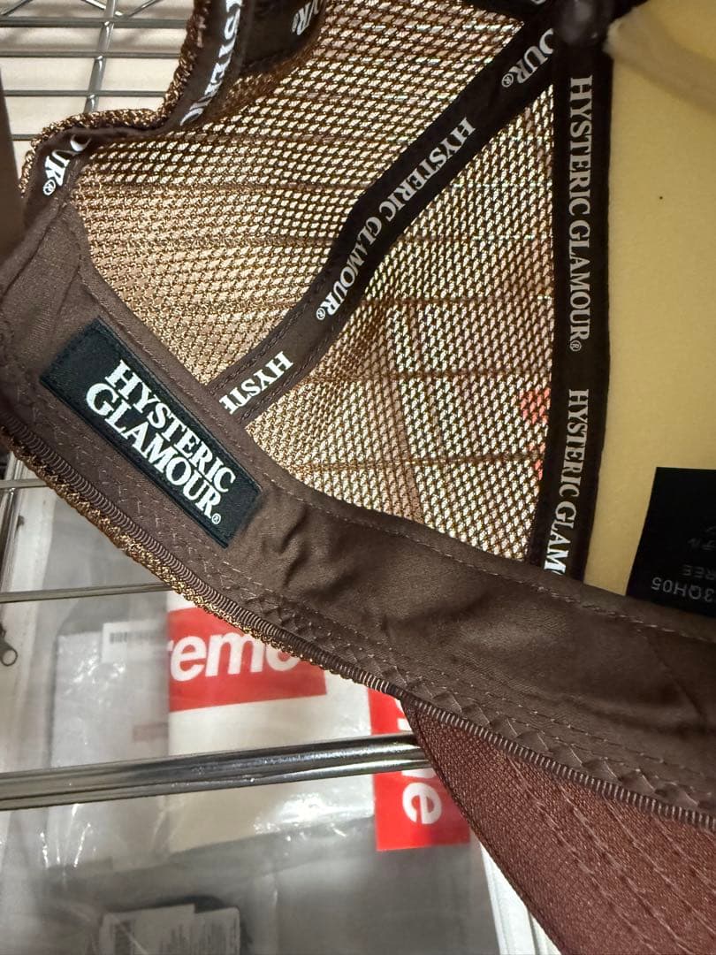 ヒステリックグラマー メッシュキャップ ブラウン