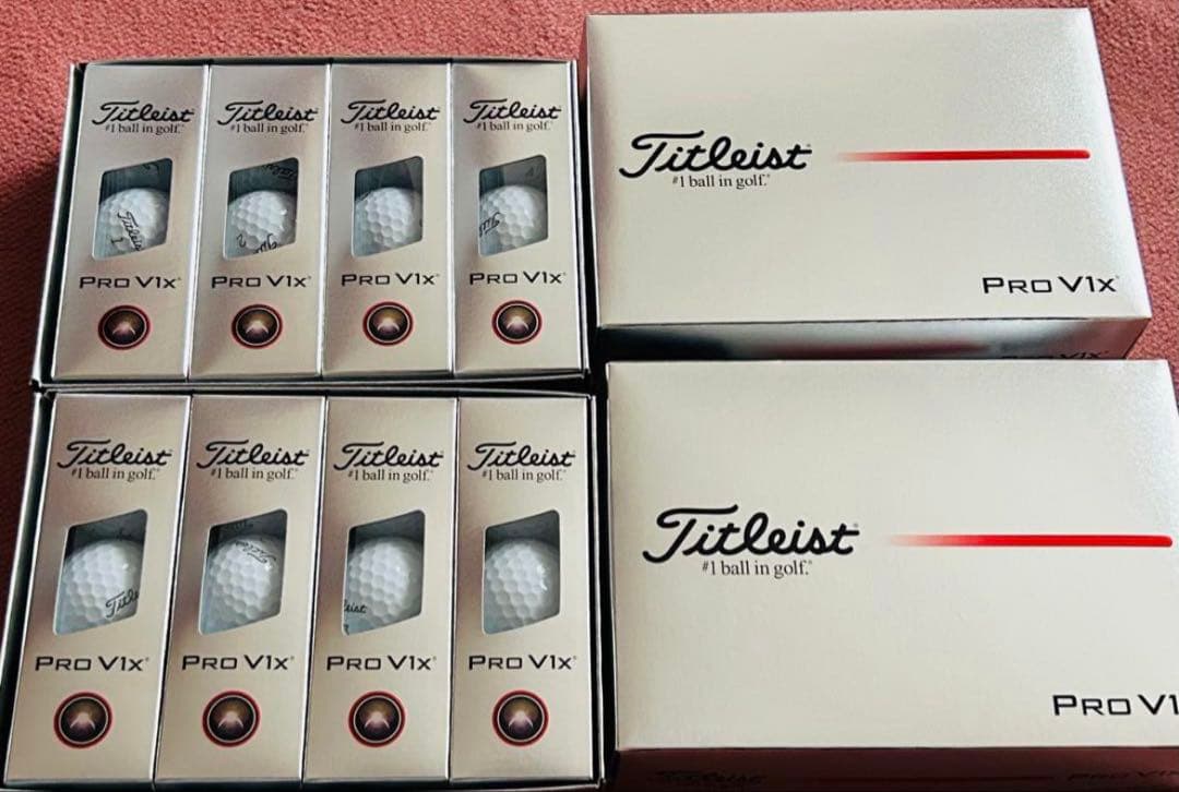 新品未使用Titelist タイトリストPROV1Xゴルフボール白 2ダース+7