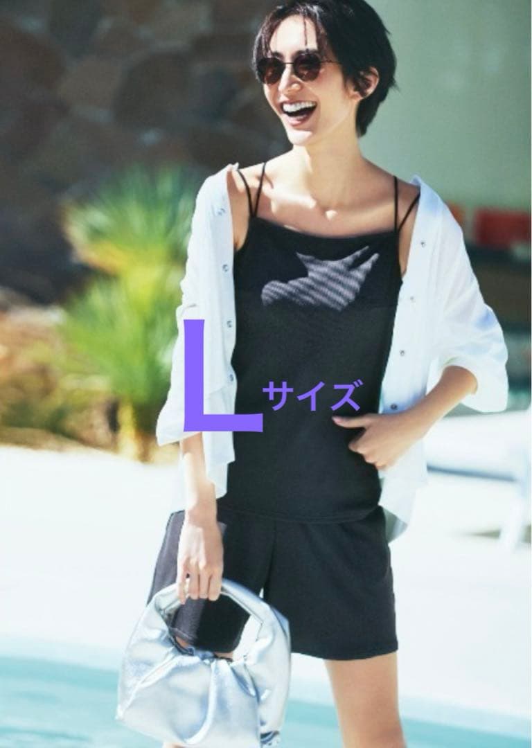 フェリシモ IEDIT 福田麻琴さんコラボ　リブ素材のスイムウェア3点セット　L