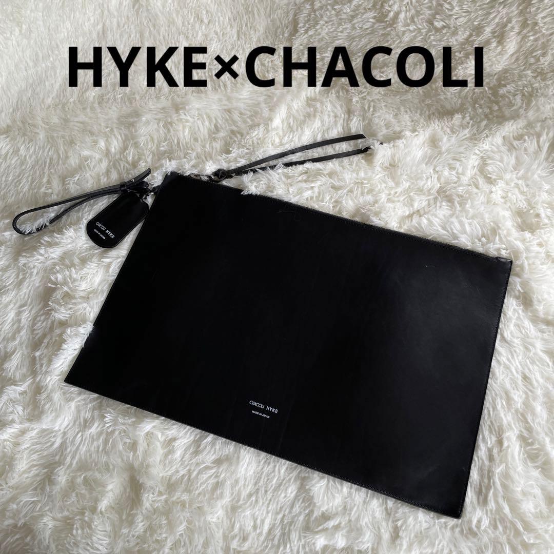 レア　HYKE×CHACOLI フラットポーチ　ラージ　上質　レザー＆キーケース