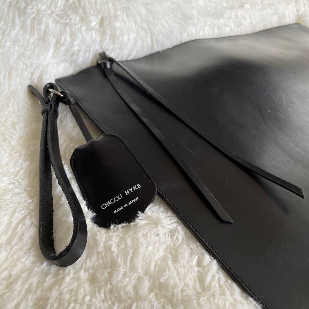 レア　HYKE×CHACOLI フラットポーチ　ラージ　上質　レザー＆キーケース