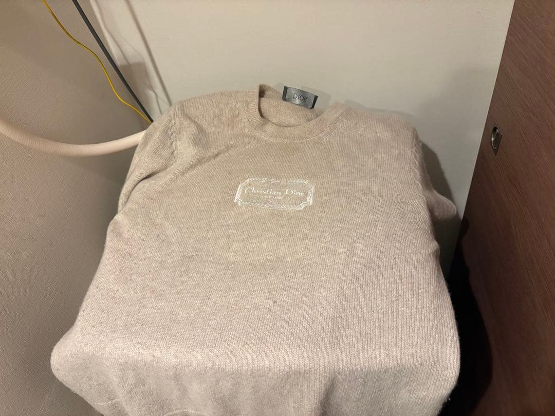ディオール Dior ／ベージュ カシミア ニット・セーター Lサイズ