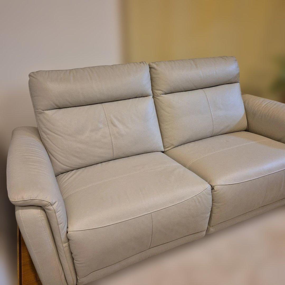 お値下げ　レザーソファー電動リクライニング　2024年購入　2/6まで