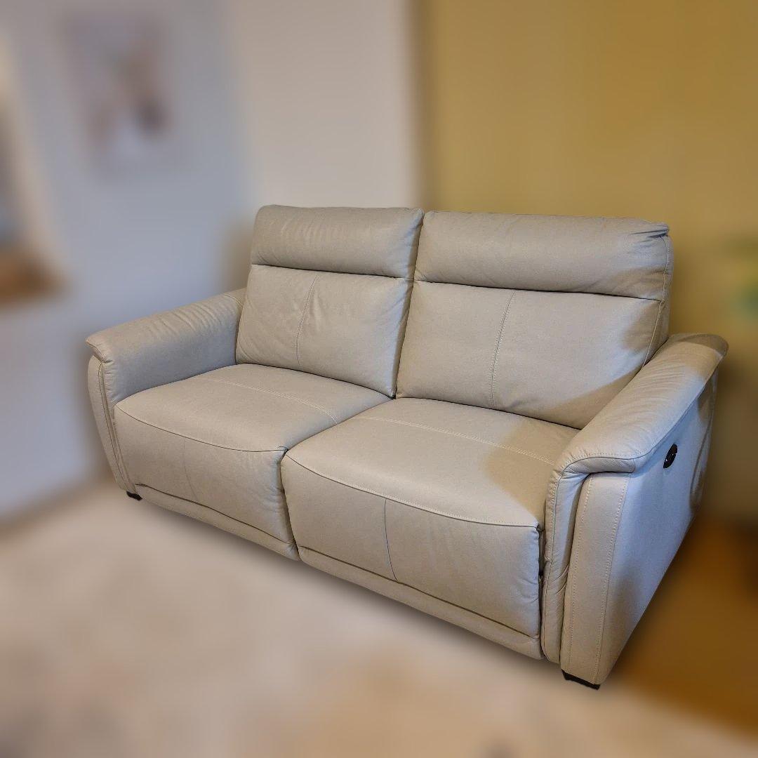 お値下げ　レザーソファー電動リクライニング　2024年購入　2/6まで